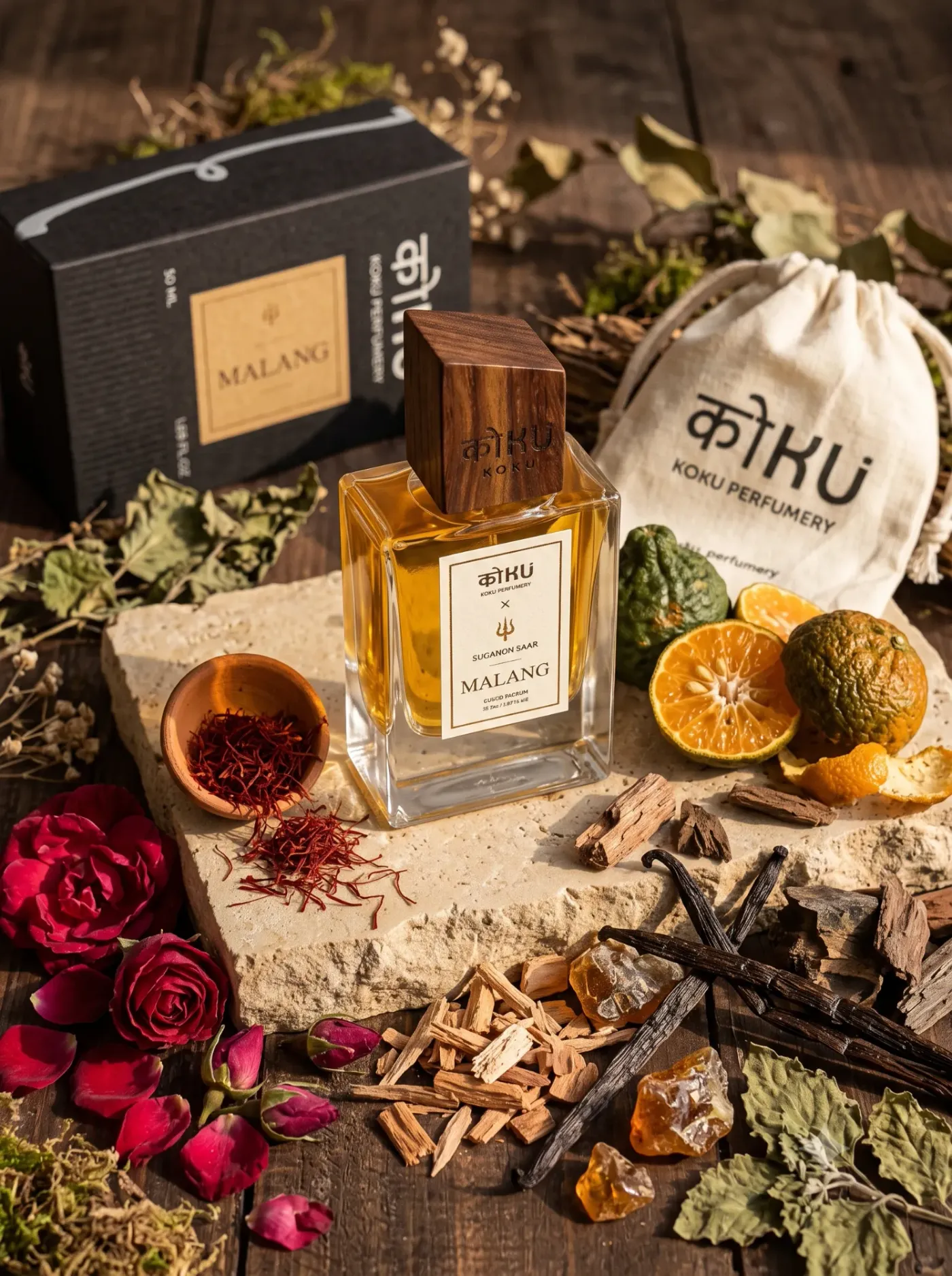 Malang among saffron, rose, citrus, vanilla and sandalwood